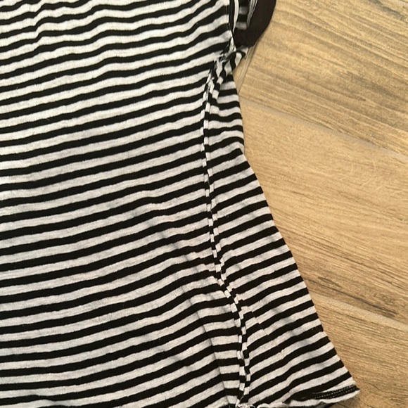 Free people Black and White Striped Short Sleeve Tee - Picture 5 of 7